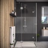 Duschkabine Eckeinstieg Glas satiniert CARRE 1/209 Duschkabine Eckeinstieg Glas satiniert CARRE 1/209