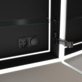 Bad Spiegelschrank aus Aluminium - Elbe 1/Schwarz Bad Spiegelschrank aus Aluminium - Elbe 1/Schwarz