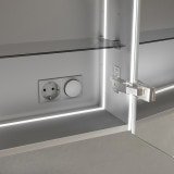 Aluminium Spiegelschrank mit Beleuchtung - Elbe 3 Aluminium Spiegelschrank mit Beleuchtung - Elbe 3