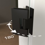 Doppel-Glaspendeltür mit schwarzem Rahmen FRAME 3 Satinato