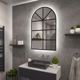 LED Spiegel Bogen-Fenster schwarz Teillack F651L4BTL LED Spiegel Bogen-Fenster schwarz Teillack F651L4BTL