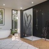 Glas Duschkabine Tür seitlich mit Motiv HERZ 210 Glas Duschkabine Tür seitlich mit Motiv HERZ 210