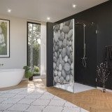 Glas Duschkabine Tür seitlich mit Motiv STEINE 210 Glas Duschkabine Tür seitlich mit Motiv STEINE 210
