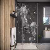 Duschkabine Glas Eckeinstieg QUALLEN 209