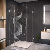 Duschkabine Glas Eckeinstieg WASSER 3/209 Duschkabine Glas Eckeinstieg WASSER 3/209