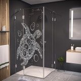 Duschkabine Glas Eckeinstieg mit Motiv SCHILDKRÖTE 209