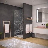 Duschtür aus Glas Laser-Design WASSER 4/104 Duschtür aus Glas Laser-Design WASSER 4/104