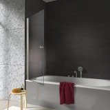 Duschwand Badewanne Glas mit Drehtür - Perla (links) Duschwand Badewanne Glas mit Drehtür - Perla (links)