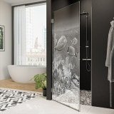 Duschtür Glas mit Motiv FISCHE 3/101 Duschtür Glas mit Motiv FISCHE 3/101