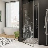 Duschtür Glas mit Motiv GITARRE 101 Duschtür Glas mit Motiv GITARRE 101