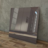 Küchenrückwand Glas nach Maß - Dunkel-Grau / Anthrazit - REF 7016, 6mm