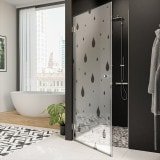 Dusche Glastür mit Dekor TROPFEN 1/101
