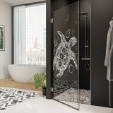 Dusche Glastür nach Maß mit Motiv SCHILDKRÖTE 101 Dusche Glastür nach Maß mit Motiv SCHILDKRÖTE 101