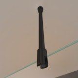 Duschwand nach Maß Planibel® Dark Grey mit schwarzem Profil (T)