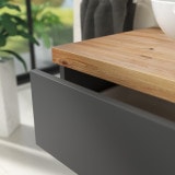 Waschtischschrank mit Eichen-Holzplatte - Amrum 12PEA