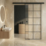 Schiebetür schwarz lackiert Industrial Design FRAMEL 20/GF