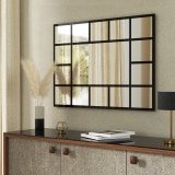 Spiegel Industrial Design schwarz Teillack F622TL Spiegel Industrial Design schwarz Teillack F622TL