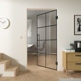 Glas-Pendeltür Industrielook schwarz FRAME 2 Glas-Pendeltür Industrielook schwarz FRAME 2