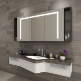 Badezimmerspiegelschrank beleuchtet - KIRUNA