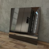 Glasrückwand Küche, Nischenrückwand - Schwarz - REF 9005, 6mm