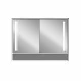 LED Spiegelschrank mit Schiebetüren und Regalen - Aland 3