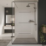 Glastrennwand Dusche mit Farbdruck FRAME LINE 2 Glastrennwand Dusche mit Farbdruck FRAME LINE 2