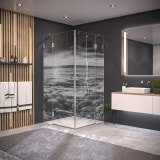 Duschkabine Glas Eckeinstieg mit Motiv MEER 1/209 Duschkabine Glas Eckeinstieg mit Motiv MEER 1/209