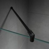 Duschwand nach Maß Planibel® Dark Grey mit schwarzem Profil (T)