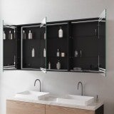 Spiegelschrank auf Maß aus schwarzem Aluminium - Ruhr/Schwarz Spiegelschrank auf Maß aus schwarzem Aluminium - Ruhr/Schwarz