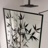 Glas Duschwand auf Maß mit Druck BAMBOO 4 Glas Duschwand auf Maß mit Druck BAMBOO 4