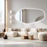 Wandspiegel organisch geformt Menhir 2 V - nur Hintergrundbeleuchtung