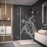 Duschkabine Glas Eckeinstieg mit Motiv SCHILDKRÖTE 209