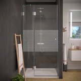 Dusche Nischentür Glas mit Satinierung FORRADO 5/104