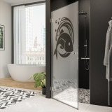 Dusche Nischentür mit Motiv FISCH 101