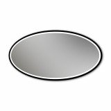 Ovaler LED Spiegel Teillack schwarz F662L4OTL Ovaler LED Spiegel Teillack schwarz F662L4OTL