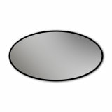 Ovaler LED Spiegel mit schwarzem Rahmen Teillack F660L4OTL