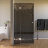 Duschkabine Parsol Glas Grau, Tür seitlich 210