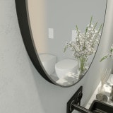 Runder Spiegel mit Rahmen schwarz MONDO 2