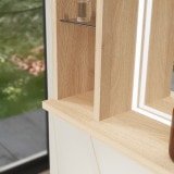 Lichtspiegel mit Holzrahmen und Regalen - Madera 8
