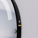 Runder LED Spiegel mit Riemen schwarz OPHELIA 2R Runder LED Spiegel mit Riemen schwarz OPHELIA 2R