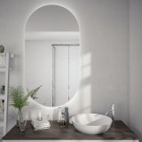 Badspiegel mit Rundbogen und Hintergrundbeleuchtung F609L4K