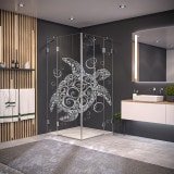 Duschkabine Glas Eckeinstieg mit Motiv SCHILDKRÖTE 209