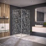 Duschkabine Glas Eckeinstieg mit Motiv SPA 1/209