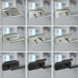 Satinierte Glastür mit schwarzem Rahmen FRAME 3 Satinato