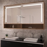 Bad Spiegelschrank mit Schiebetüren und Regalen - Maas 3