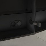 Badspiegelschrank aus Aluminium - Weser/Schwarz Badspiegelschrank aus Aluminium - Weser/Schwarz