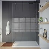 Walk-in Dusche Glas Seitenwand nach Maß CARRE 1T