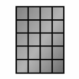 Spiegel Sprossen-Fenster Industrial Style schwarz Teillack F623TL
