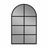 Spiegel in Fensteroptik Industrial-Design schwarz Teillack F646BTL