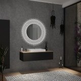 Runder LED Spiegel mit Glas-Rahmen Lisandra 1 Runder LED Spiegel mit Glas-Rahmen Lisandra 1